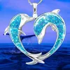 Collane con ciondolo 2021 moda amore delfino collana di strass per le donne carino pesca cuore catena clavicola regalo di gioielli con fascino femminile