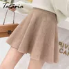 Tataria Women Korean Skirt for High Waisted School 's Autumn Knitted s Female Warm Elastic Waist s 210514