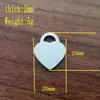 20 stukjes gepolijst 304 rvs hartvormige tag charms DIY liefde ketting hanger Valentijnsdag cadeau minnaar hart sieraden bevindingen zoete 20x25x2 mm