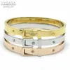 Fysara Amant Vis Verrouiller Bracelets Bracelets Femmes Bijoux En Acier Inoxydable Ceinture Boucle Bracelets Or Rose Noeud Brassard Pulseras Q0717