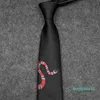 2021 the designer Europe and America new men's fashionable personalized embroidery coral snake formal business professional leisure tie