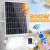 300W 300LED 5000LM Solarbetriebenes Flutlicht Fernbedienung Sensor Timing Outdoor Wasserdicht IP65