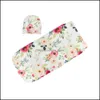 Slee Bags Nursery Bedding Baby, Kids & Maternity Ins Newborn Floral Swaddles Hat 2Pcs Set Spring Autumn Baby Infant Toddlers Flowers Print B