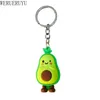 Cute Cartoon Avocado Keychain Accessories Korean Men Women Key Holder Gift Fashion Kawaii Key Chain Charms Car Wallet Keyring G1019