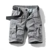 Summer Men Army Shorts di alta qualità multi-tasca puro cotone tasca tascabile moda casual escursionismo allentato 210716
