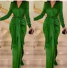 grön formell klänning plus storlek