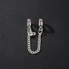 Silver Musing Cherry Red Clear Sparkle Chain Charm Koralik Fit Original Pandora Bransoletka Wisiorek DIY Biżuteria dla kobiet