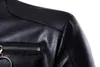 Men's Fur & Faux Leather Jacket Plus Size Motorcycle Handsome Clothing Tops