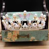 KMVEXO Cute Romantic Pink Blue Butterfly Crowns Wedding Prom Princess Girls Crystal Pearls Tiara Headband Bride Headpiece Diadem 210616
