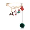 Pins, broches Cindy Xiang Merry Christmas Socks Hat Tree Elk Emaille Hanger Pinnen Broche Voor Kinderen Mode-sieraden Geschenken