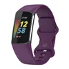 Klasyczne Oficjalne paski Watchband Soft Silikonowe Zespoły Bransoletka Pasek Sportowy Dla Fitbit Charge 5 Charge5 Watch Wymiana Smart Akcesoria