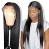 Düz insan saç perukları brezilya saç 30 inç dantel ön peruk kısa bob bakire dantel ön insan saç perukları Siyah kadınlar için