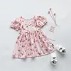 Gooporson été bébé fille vêtements papillon imprimé à manches courtes robe de princesse fête anniversaire petits enfants Costume 210715