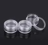 Lip Balm Containers 3G/3ML Clears Round Cosmetic Pot Jars with Black Clear White Screw Cap Lids And Small Tiny 3g Bottle