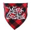 Dog Apparel Dogs Bandana Christmas Triangle Scarf Xmas Cats Kerchief for Small Medium Pet Costume Accessories Decoration SN5955