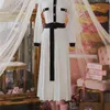 Outono coreano de malha mulheres longas vestido plissado manga Único-breasted vestidos de linha elegante vestidos 210513