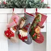 Gebreide wol grote kousen Santa Claus Snowman Deer Christmas Socks Gift Bag Openhaard Decoraties