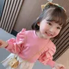 Baby Clothes Puff Sleeve Bottoming Shirt Solid Long Sleeve Children T Shirts Spring Autumn Baby Clothing 4 Colors BT6504