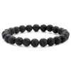 2022 Lava Stone Diffuser Yoga Beaded Armband Strängs Justerbara Män Armband Flätade Bangle Healing Balans för Mens Kvinnor