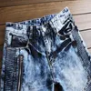 سراويل جينز للرجال ملابس مغسولة سراويل جينز سراويل زرقاء رفيعة