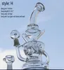 Neue Doppel-Recycler-Bong mit zwei Funktionen, Wasserpfeife, heiße Ölbohrinsel, Glasrohr