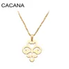 Stainless Steel Necklace For Women Man Chic Irregular Lucky Symbol Engagement Jewelry