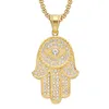 Collier pendentif arabe Hamsa pour femmes et hommes, amulette en acier inoxydable, couleur argent, main de Fatima, ras du cou, bijoux islamiques, livraison directe