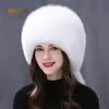chapéus russos de pele real