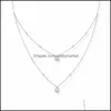 Pendant Necklaces & Pendants Jewelry Jankelly Fashion Luxury Mother White Stone Wedding Long Chain Energy Necklace For Woman 210323 Drop Del