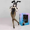 20cm Anime Rascal Does Not Dream of Bunny Girl Senpai Sexy Figure Toy Senpai Sakurajima Mai Chair Sexy Anime Action Figure Toys AA220311