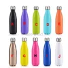 NEW!!! Sports Double Walled Vacuum Insulated Water Bottle Cup Cola Shape Stainless Steel 500ml Sport Vacuum Flasks Thermoses Travel Bottles FY4995 EE