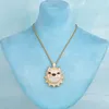 Animal Dog Necklace Rock Street Jewelry Gold Color Charm Material Copper Cubic Zircon Hip Hop Jewelry With Rope Chain3838886