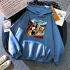 Rolig Mona Lisa Painting Print Hoodie Casual harajuku Oversize Hooded Kläder Mens Mode Cartoons Hip Hop Anime Sweatshirts H1227