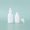 White Porcelain Fine Oil Bottle 10ml-100ML White Jade Dropper Bottles Stock Selling