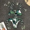 여자 수영복 1 어깨 비키니 2 조각 수영복 수영복 비키니 브라질 리로 여성을위한 수영 maillot de bain femme