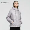 GASMAN Damen Frühlingsjacke, modisch, lässig, kurzer Parka, dünner Baumwoll-Kapuzenmantel, Damen-Jacken, warme Oberbekleidung 21159 211008