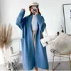 LANMREM Alpaca Knit Cardigan Jacket Women Autumn And Winter Wild Mid-length Sweater Loose And Thick PC285 211103