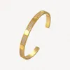 18k Gold Plated Cuff Bracelets Inlay Diamond Bracelets Women Men Love Bangles Fashion Bangle Halloween Christmas Accessories With Jewelry Pouches Wholesale