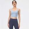 lu99 Débardeurs de yoga Vêtements de sport Femmes Sous-vêtements SPorts Soutien-gorge rembourré Camis Couleur unie Col en V Antichoc Running Fitness Vest7136146