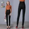 Jeans Femme DTYNZ élastique taille haute été grandes tailles M-6XL pantalon slim femmes crayon Denim lavé froncé pantalon Femme