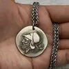 Collane con pendenti in ottone placcato argento Mitologia greca europea Grecia Ares Marte dio della guerra accessori per gioielli fatti a mano di design antico regali