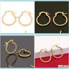 & Hie Trendy Gold Color Fashion Simple Hoop Earrings Women Jewelry Drop Delivery 2021 Rcy5P