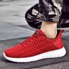 Chaussures De Sport De course bon marché hommes maille respirant hommes baskets 2020 nouveau amorti chaussures décontractées léger Zapatillas De DeporteF6 noir blanc