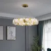 Luxury postmodern chandeliers atmospheric living room chandelier simple LED dining room bedroom chandelier clothing store lamps