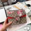 Elegant Floral Designer Chain Shoulder Bag for Women - High-quality Fashion Accessory with Gift Box, Multiple Sizes (19cm/20cm/28cm)