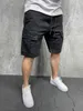Sommar shorts combat-cargo 2021 män elastiska dragsko trunk fitness arbete avslappnad andningsbar gym shorts masculina kläder x0628