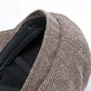 Casquettes de journal unisexes pour hommes et femmes, chapeau octogonal chaud en Tweed, chapeaux de détective rétro Flat1730231, automne et hiver