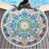 150 см Boho Beach Beach Полотенца Тропический напечатанный большой круглый полотенце из микрофибры из ткани для гостиной дома декоративный
