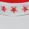 120pcs Lighting Electronic Led Red Hat Flashing Five-point Star No-woven Fabric Santa Claus Christmas Cap Party Supplies ZA1161