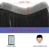 Synthetic Wigs DIANQI Front Toupee Transparent Natural Hairline Men V Loop Hair Male Wig7013127